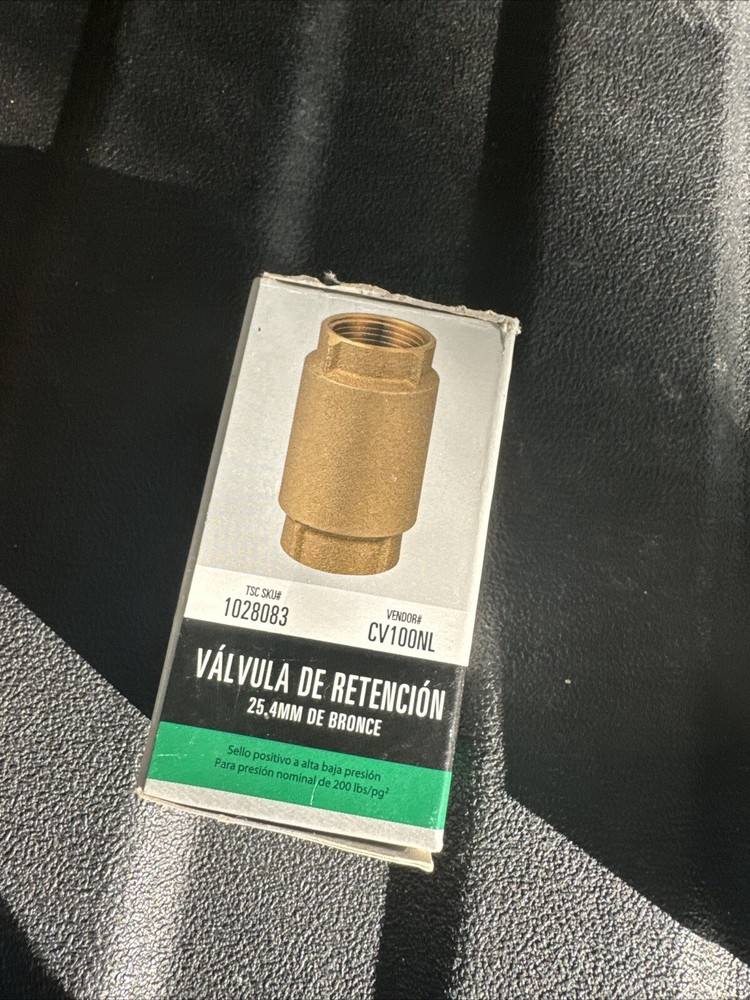 Water Source Brass Check Valve 1" 200psi CV100NL