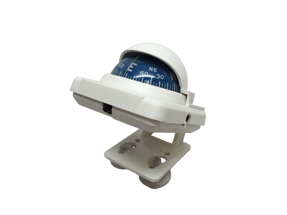 MARINE BOAT WHITE BRACKET & SUCTION CUPS ADJUSTABLE BUILT-IN COMPENSATION SYSTEM