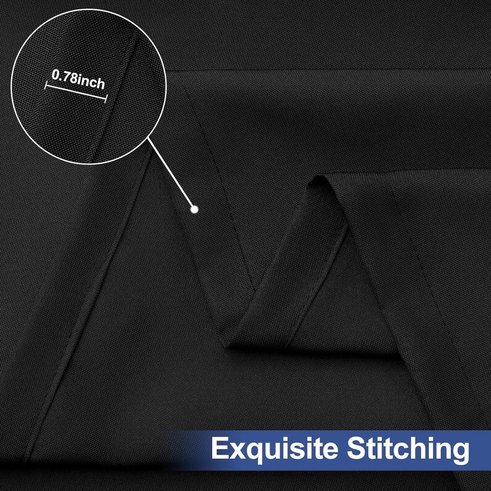 homing 2 Pack Rectangle Table Cloth, Elastic 30" x 72", Black