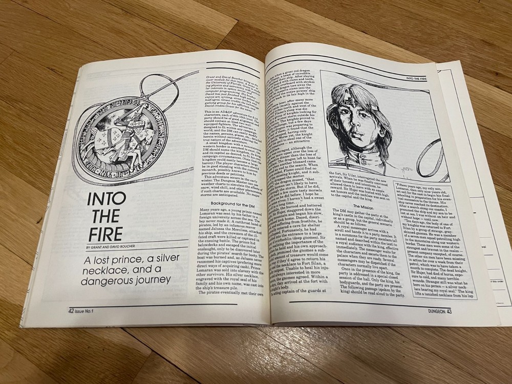 Advanced Dungeons & Dragons: Dungeon Magazine 1 TSR Original