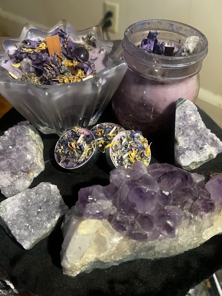 🔮💜 Intuition Candle — Third Eye Spell Candle | Handmade Intention Candle
