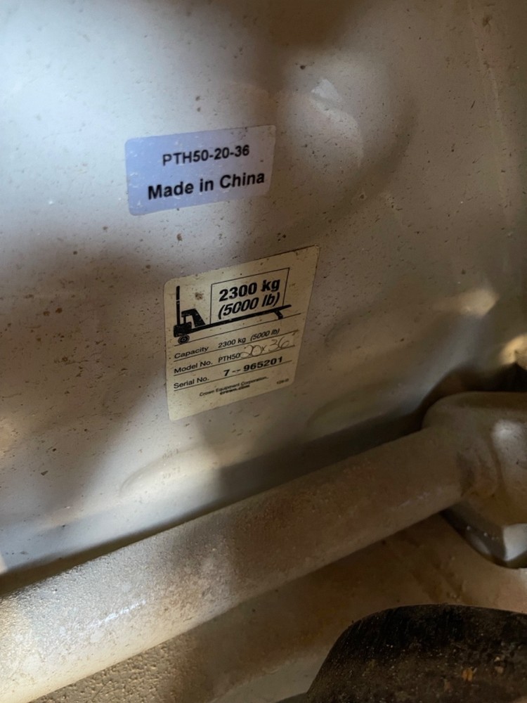 Crown Pallet Jack 5000 lb Capacity Model PTH50 20 x 36