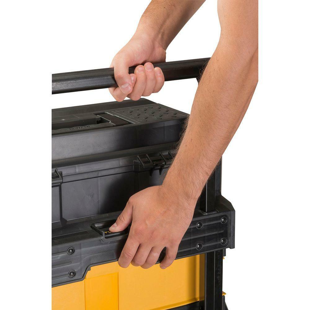 portable storage tool box mobile rolling organizer bin tray dewalt dwst20880