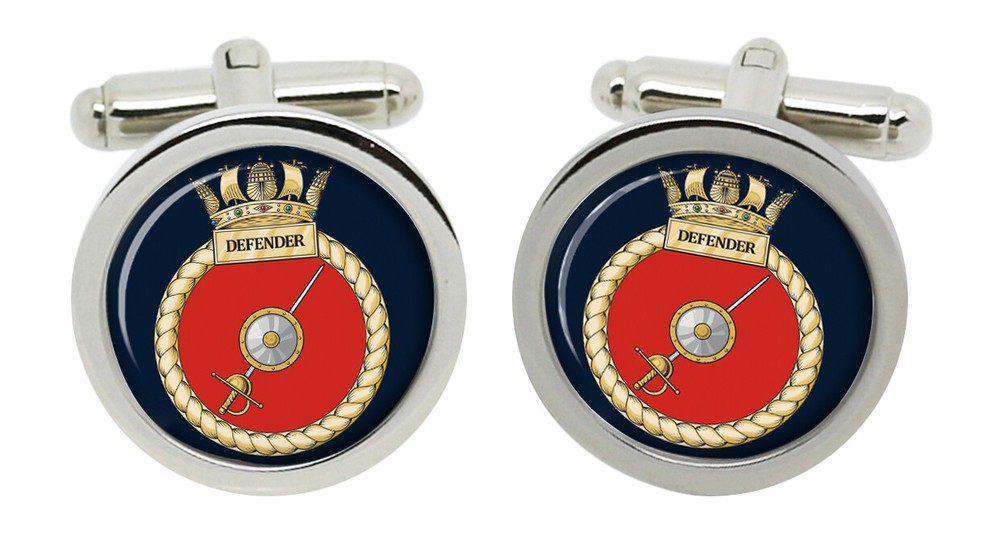 HMS Defender, Royal Navy Cufflinks in Box