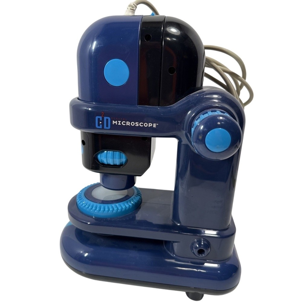 Science Tech CD Digital Microscope Blue Kids USB STEM Toy Untested As Is