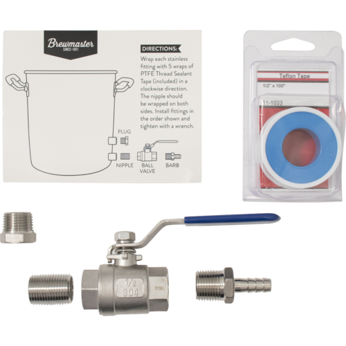 18.5 Gallon Brewmaster Stainless Steel Brew Kettle Homebrew