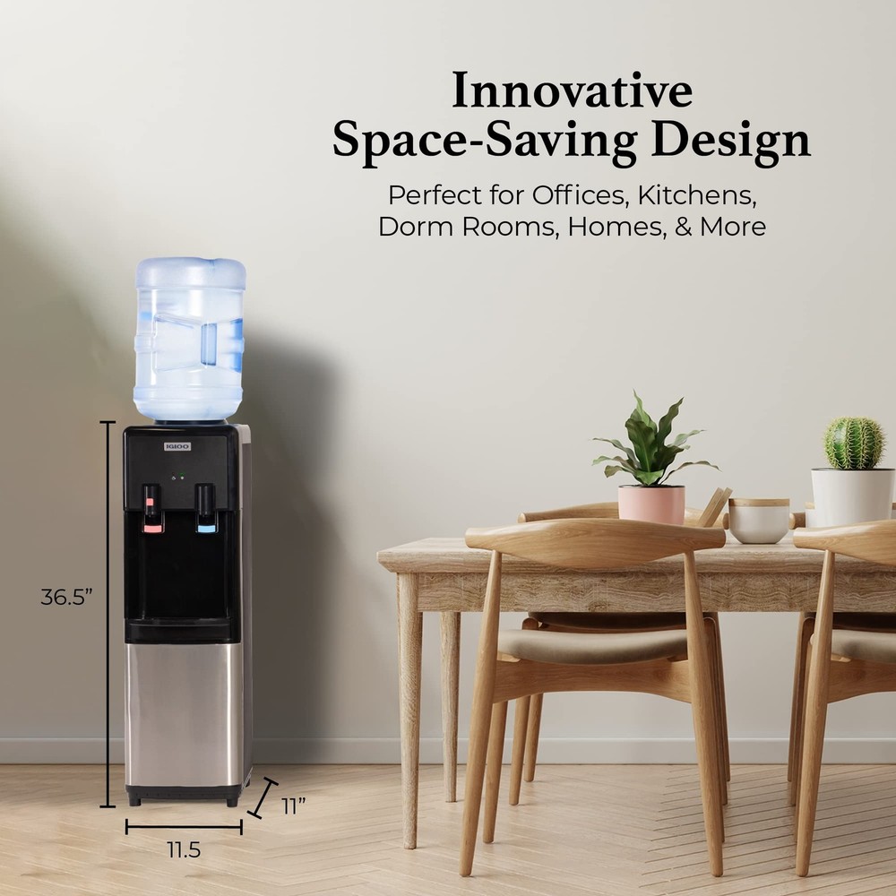 Top Loading Water Cooler with Removable Tray & Energy-Saving Features - Water...