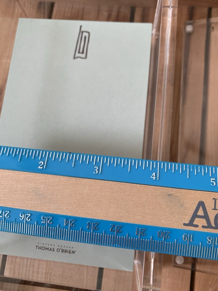 Thomas O’Brien Clear Acrylic Box With Stationery Notes