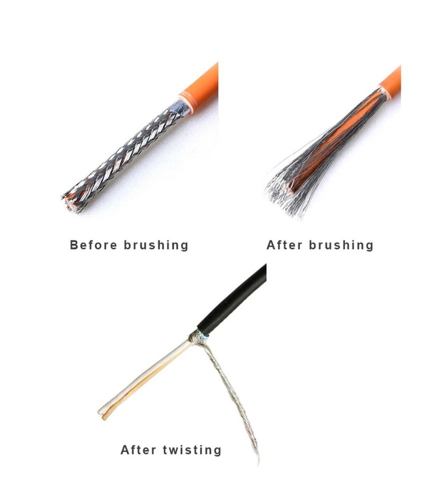 Shielded Wire Brushing Splitting Twisting Machine Braided Wire Shielded Mesh