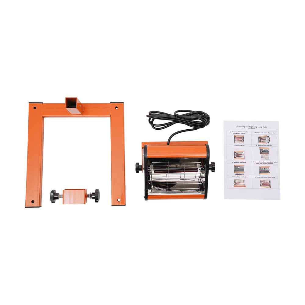 800W Infrared Paint Curing Lamp with Adjustable Height & Timer