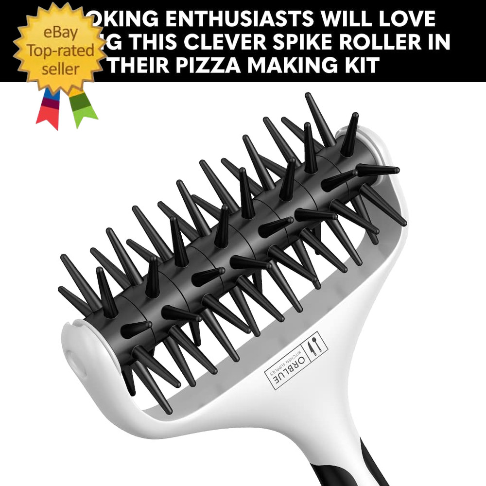 Pizza Dough Docker Pastry Roller with Spikes, Pizza Docking Tool for Home & Comm