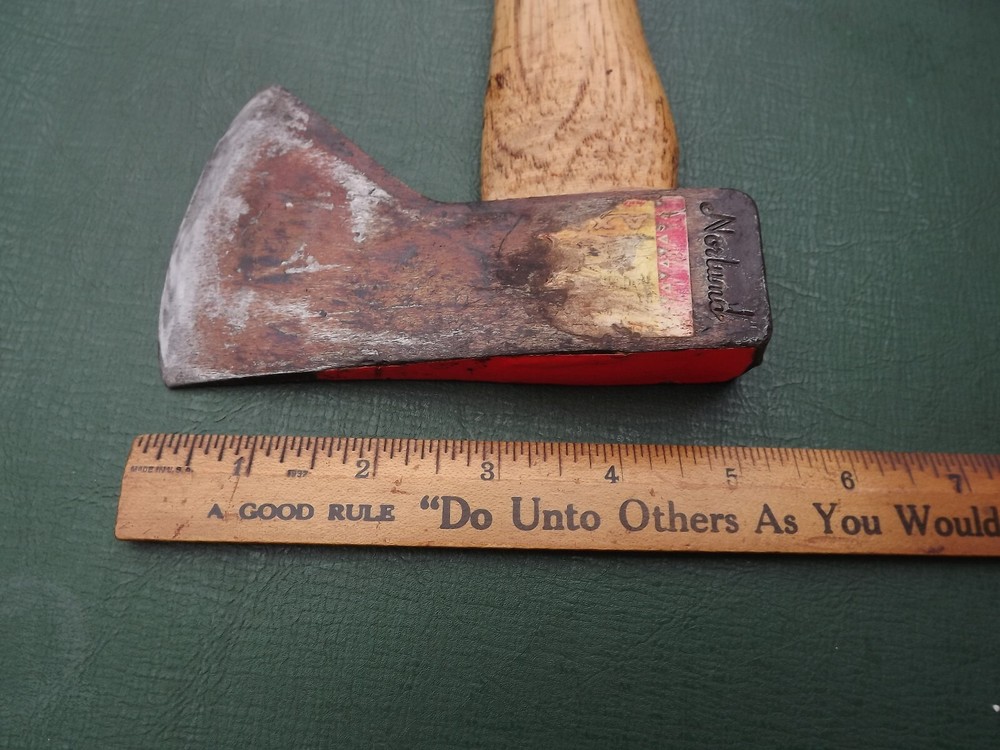 Vintage Small NORLUND Hatchet Axe & Leather Sheath