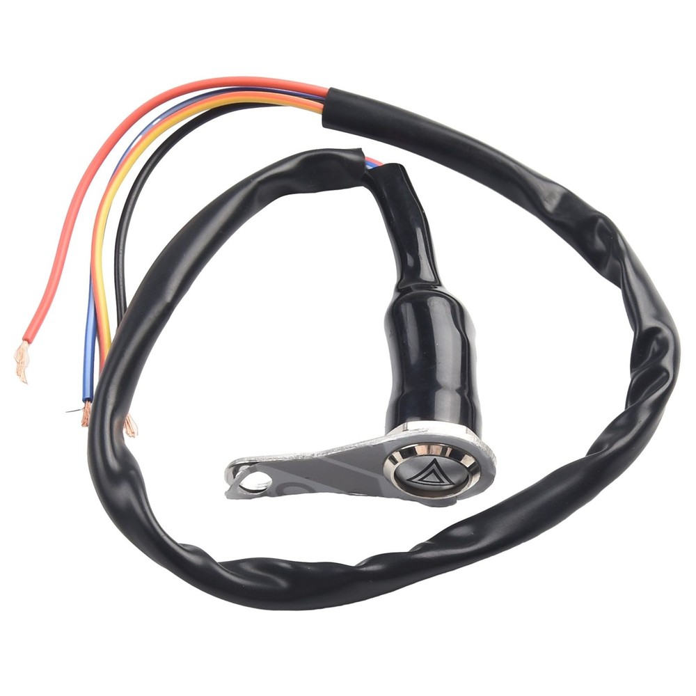 1 Pc Red LED Motorcycle Switch ON+OFF Handlebar Mount Push Button 12V Work Light