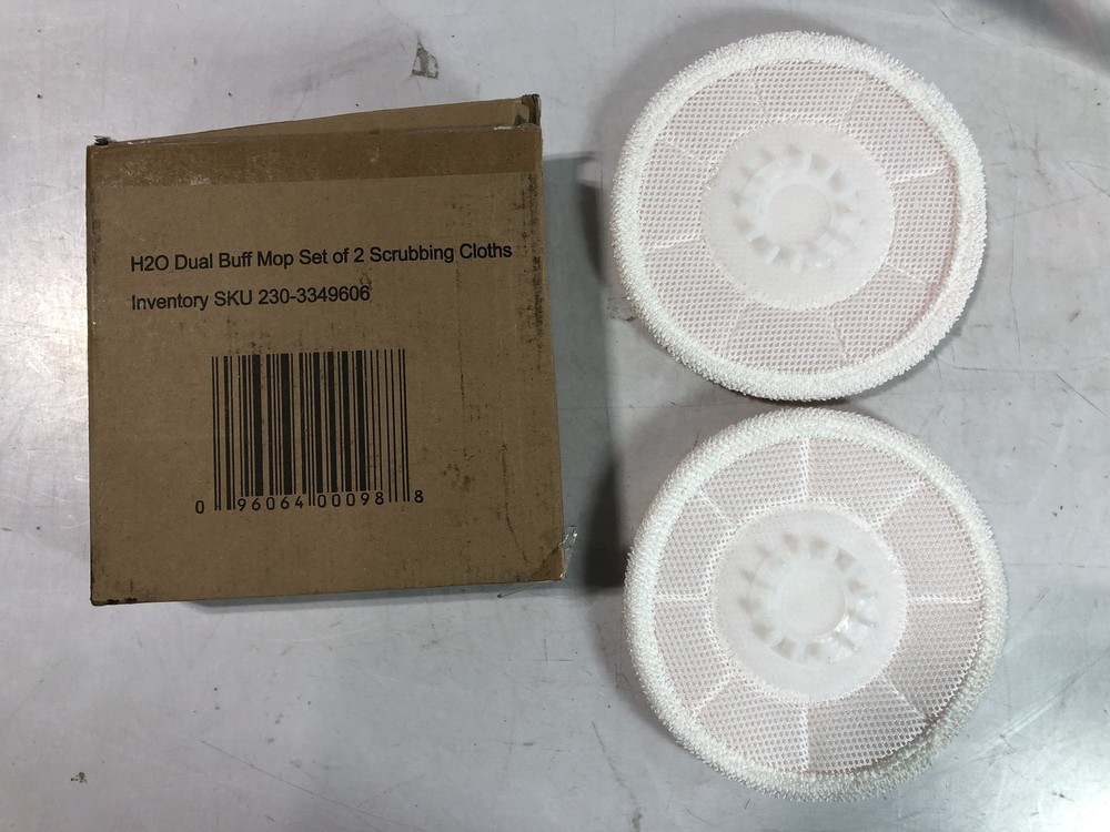 H2O Mop Dual Buff Set 2 Scrubbing Cloths Replacement Pads