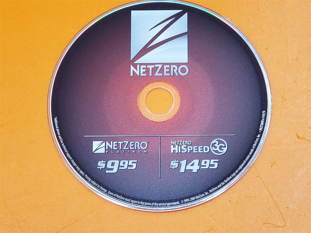⭐️⭐️⭐️⭐️⭐️ Net Zero Hi Speed Internet Disc 3G NZWKv10/5 Disc Only