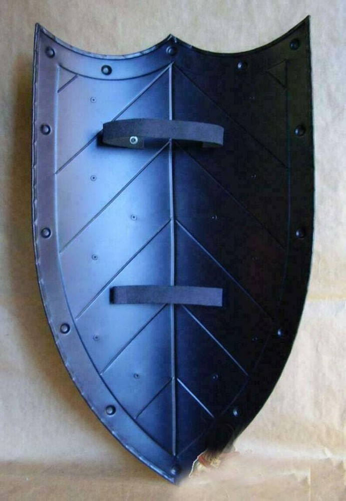 28" Medieval Knight Pointed Shield ~ Larp Reenactment Cosplay Heater Function