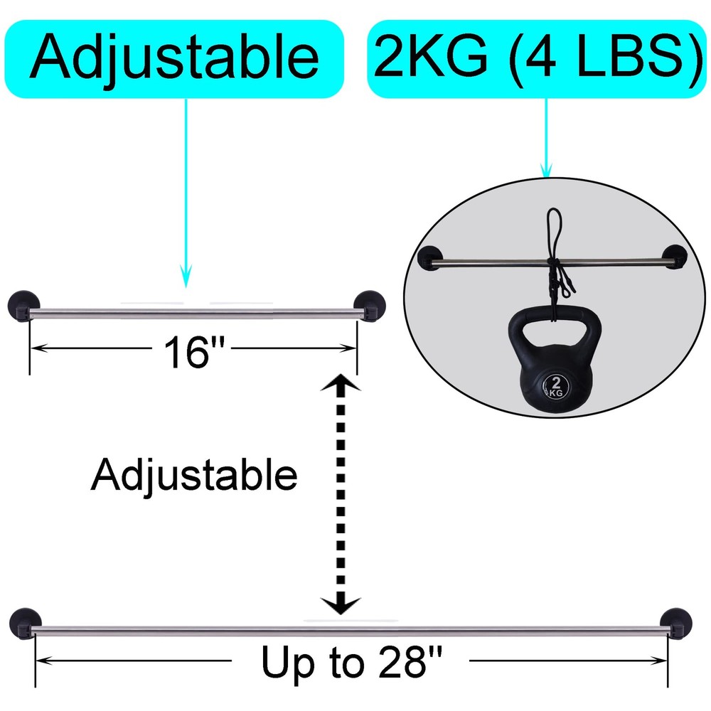YYST Type B 16"-28" x 1" (adjustable width, fixed length), Black-1