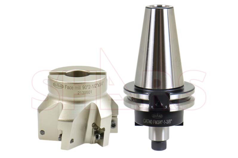 2-1/2" 90° Indexable Face Mill Cutter APKT 1604 + CAT40 Tool Holder #[