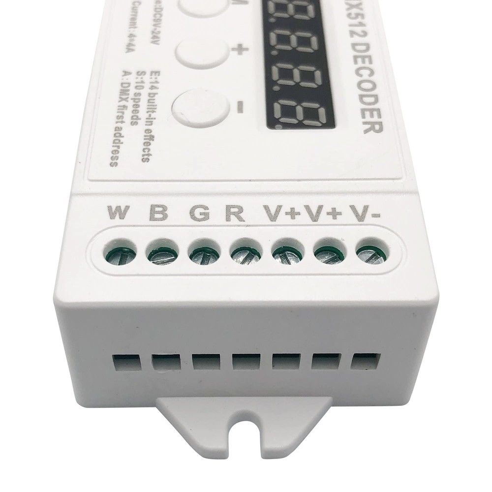 4 Channel RGBW DMX Decoder with Digital Display RGBW DMX512 Mini Decoder DMX ...