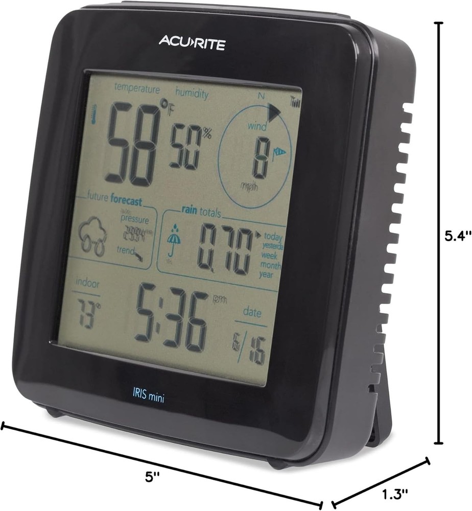 Sleek Iris Weather Station: Real-Time Forecasts & Multi-Feature Wireless Display
