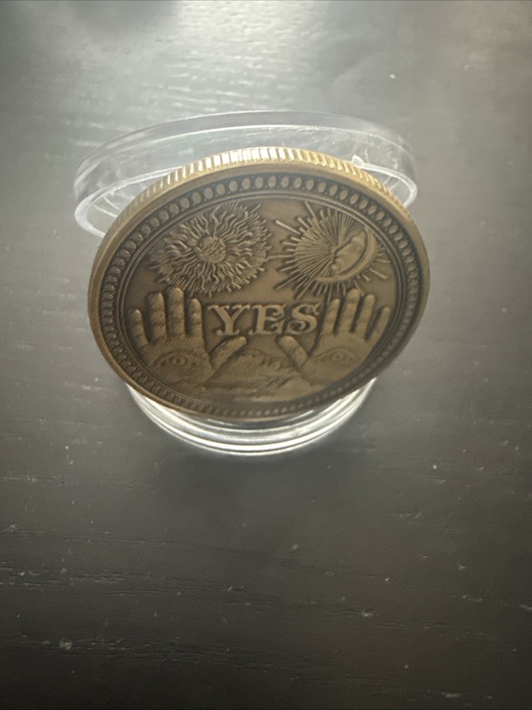 Bronzed Yes No Challenge Coin Decision Maker