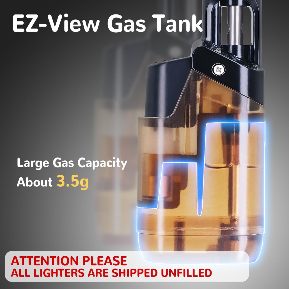 2 Pack Torch Lighter Mini Butane Multipurpose Utility Lighters with Wand Jet ...