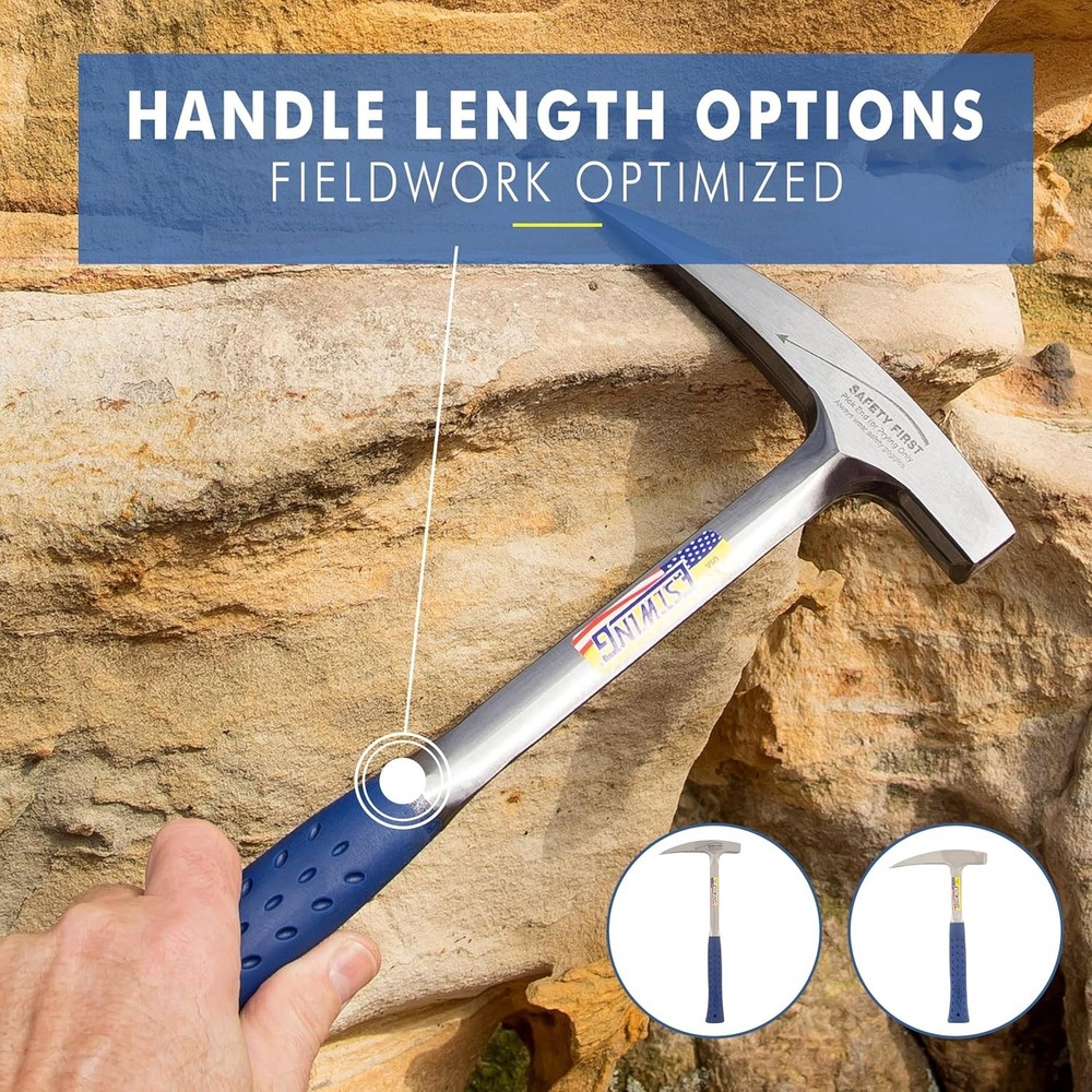 Quality Rock Hammer - Pointed Tip & Square Face
