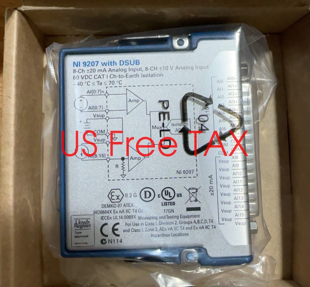 NEW National instruments NI 9207 Analog Input Module d-sub
