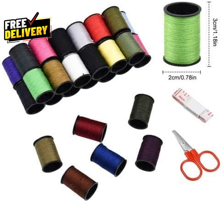 100Pcs Sewing Thread Tools Kit 64 Rolls Machine Thread Spools 30Pcs Needles.....