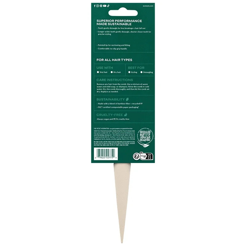 EcoTools Double Sided Comb, Bamboo