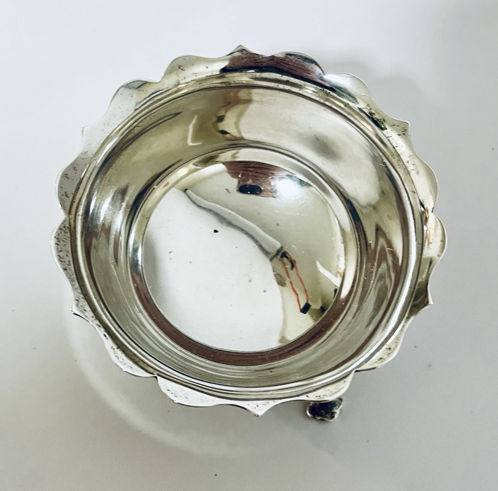 Antique Solid Sterling Silver Sugar Bowl Dish 1913