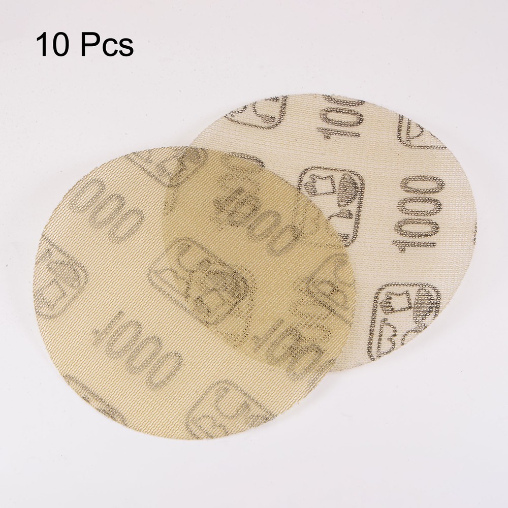 10pcs 1000 Grits Mesh Sanding Discs 5 Inch Hook and Loop Sanding Net