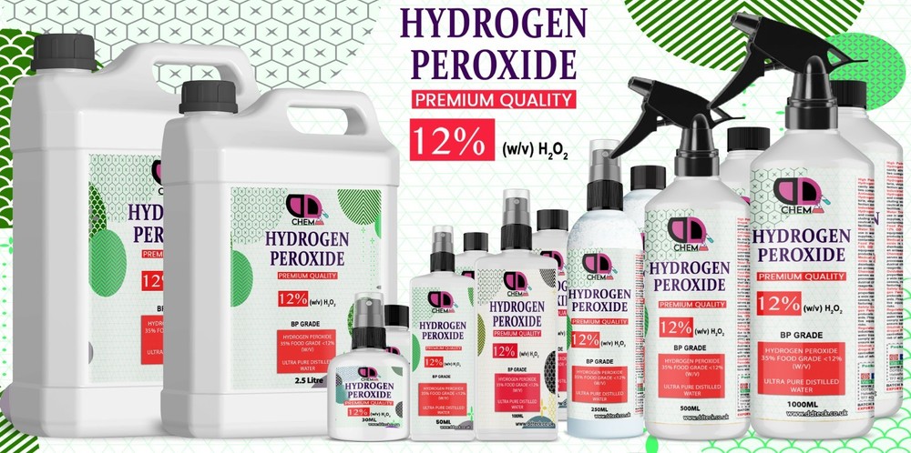 HYDROGEN PEROXIDE 11.99% Premium Quality VARIOUS SIZES ✅ SAME DAY DISPATCH ✅ UK