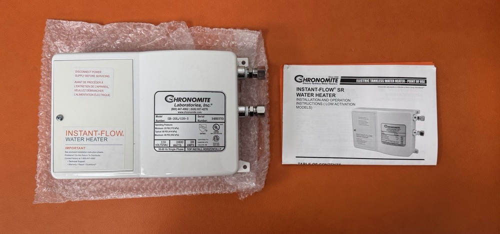 CHRONOMITE LABS SR-20L/120 HTR-I Electric Tankless Water Heater