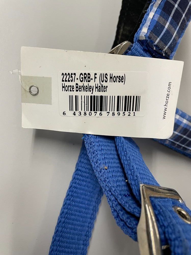 Horse Halter Horze Navy Plaid Full size