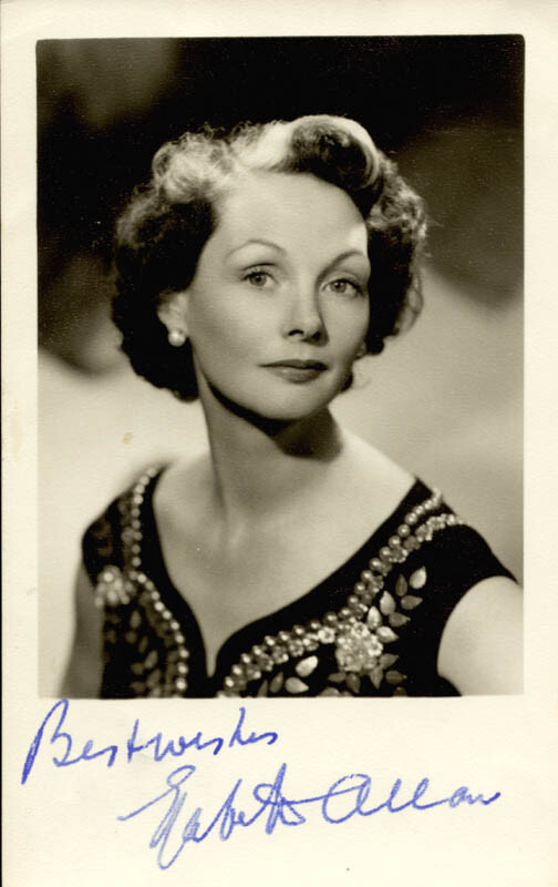 ELIZABETH ALLAN - PHOTOGRAPH SIGNED