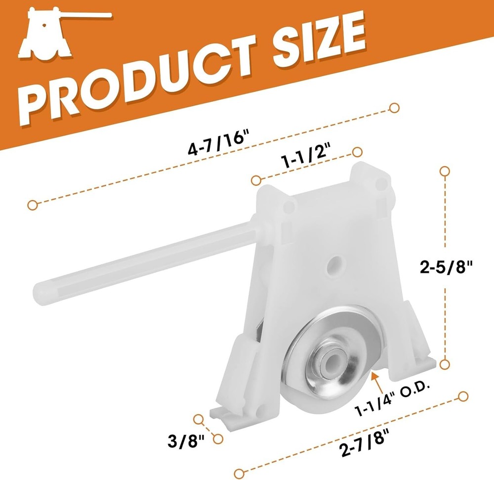 2 Pack Sliding Screen Door Lower Roller Assembly Compatible with Andersen Part