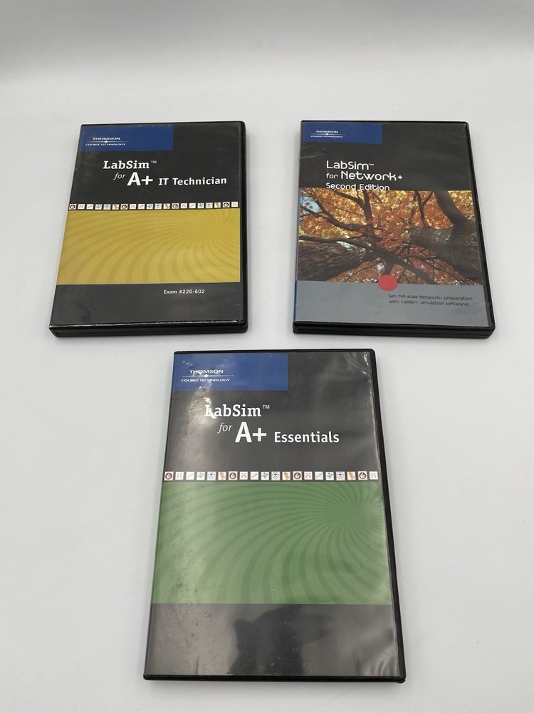 3 LabSim Thomson Course Technology A+ Essentials, IT, Network Programs M1