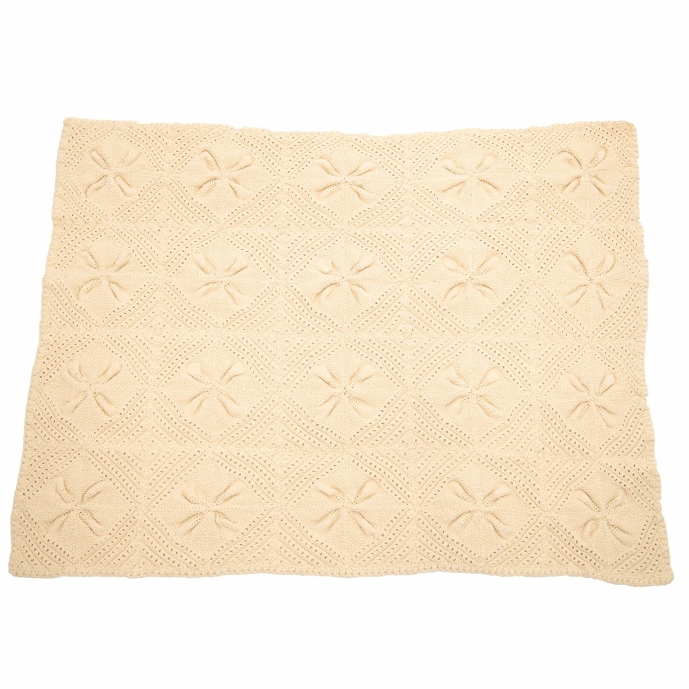 Vintage Off-White Crochet Afghan