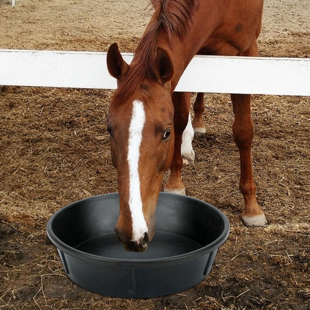 Horse feed Bucket Utility Bucket Supply Sturdy Stackable Rubber Feeder Pan feed