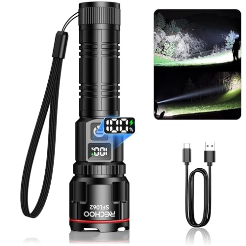 Rechargeable Flashlights Super Bright High Lumens LED Flashlight with 1 Pack