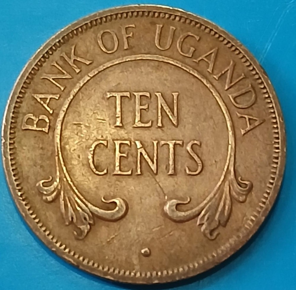 UGANDA 10 CENTS 1966 Coin