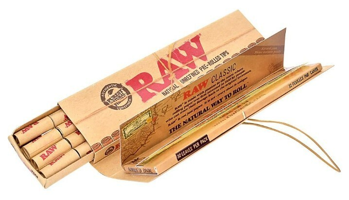 RAW King Size "MASTERPIECE" Rolling Papers with Pre Rolled Tips - (3 Packs)