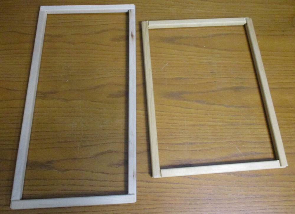 Two Creative Circle Wood Stretch 'N Stitch Bars Cross Stitch Frames
