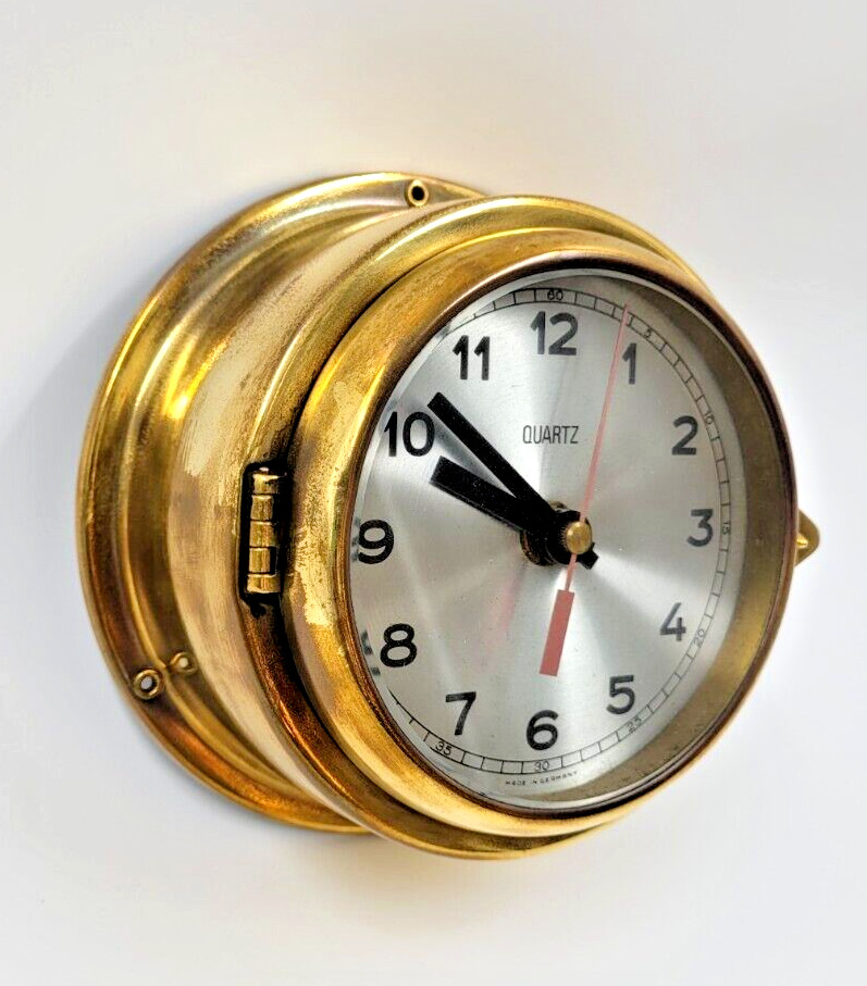 Original Vintage Nautical Marine Ship QUARTZ Clock Germany