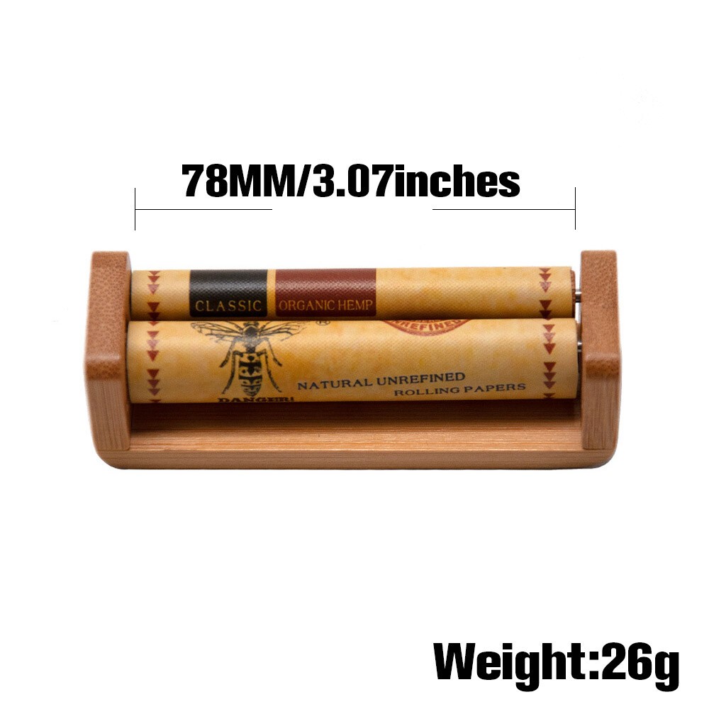 HORNET 1 1/4 Natural Bamboo Cones Roller Cigarette Rolling Machine Maker One Box
