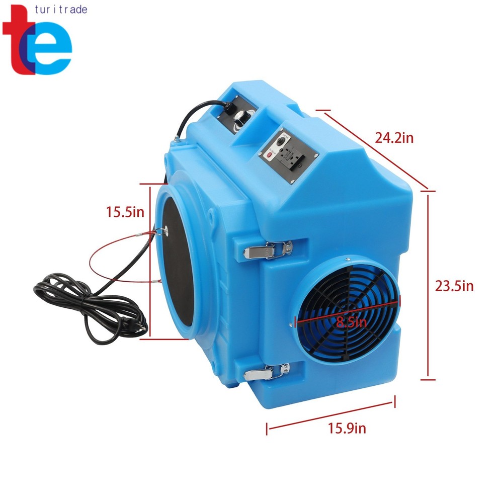 Air Scrubber 550 CFM with 3-Stage Filtration Stackable Negative Air Machine