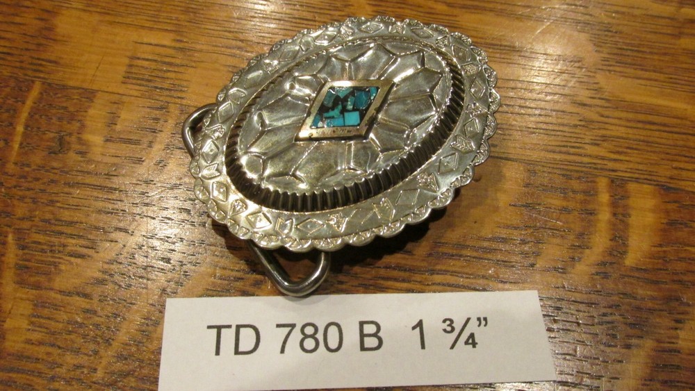 TRINITY CONCHO BUCKLES solid brass, nickel silver, copper VINTAGE new ! LEATHER
