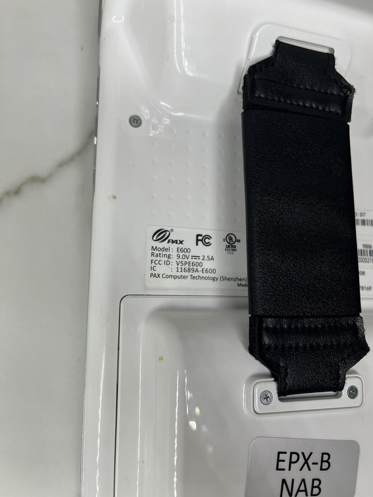 PAX E-600 Android Integrated Credit Card Terminal with Cables