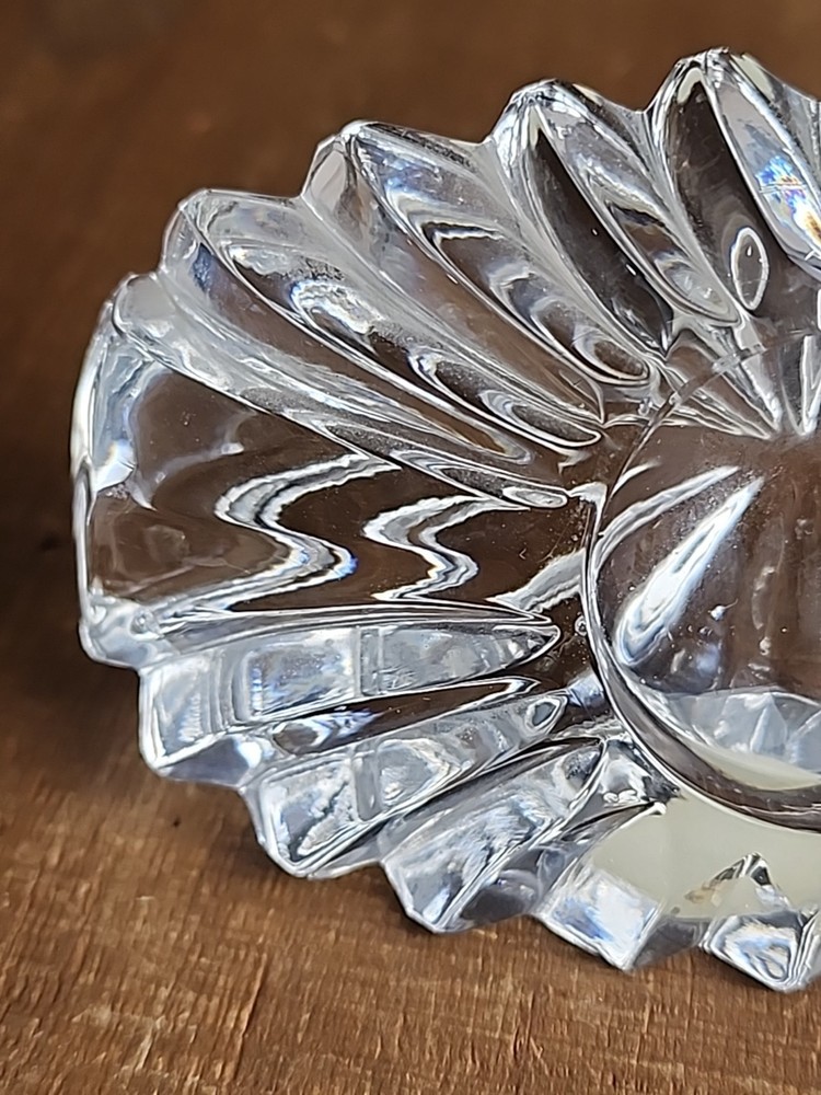 Gorham Decorative Crystal Clock Full Lead Crystal Needs Battery